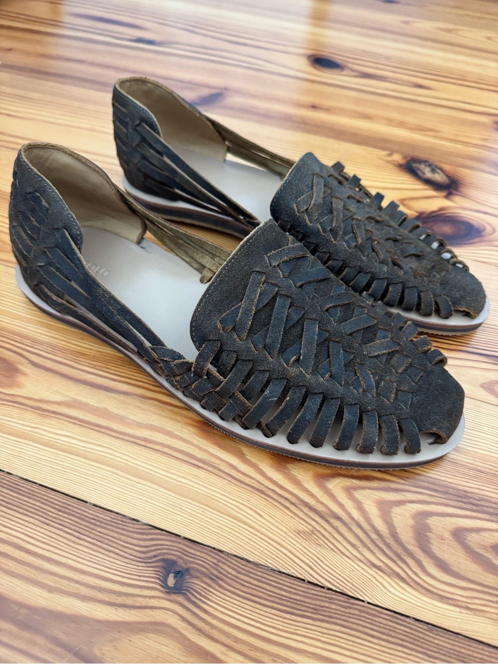 Men’s Nisolo Woven Waxed Brown Huarache Sandal 1.0 Dark Brown Never Worn Sz 10.5